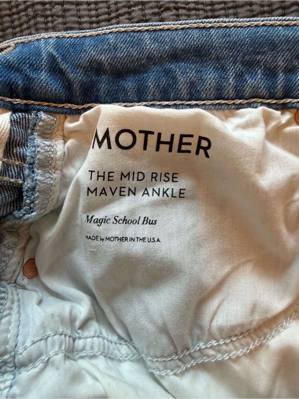 MOTHER The Maven Mid Rise Ankle Straight - Magic School Bus color - Picture 2 of 7